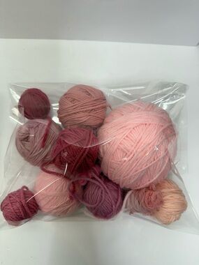 11oz Yarn Assorted Pink Yarn Balls  Varied Pink Tones Mini Skeins Crafting